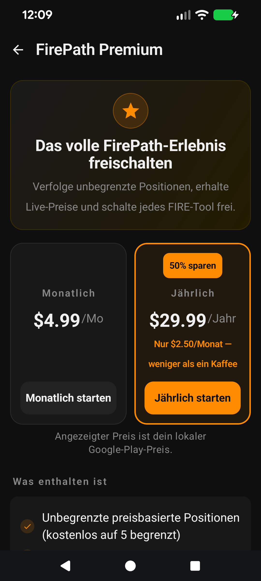 Was Sie mit Premium freischalten